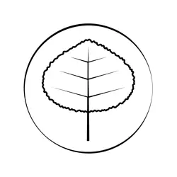 Leaf On Plate Free Coloring Page for Kids