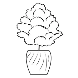 Green Plant Free Coloring Page for Kids
