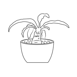 Small Plant Free Coloring Page for Kids