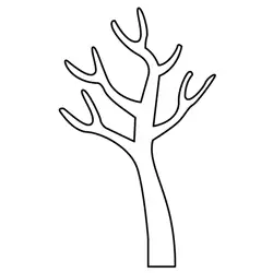 Simple Tree Structure Free Coloring Page for Kids