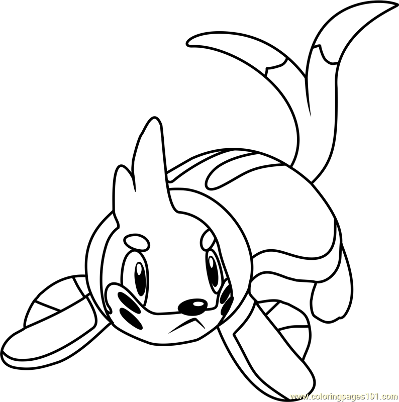 Buizel Pokemon Coloring Page.