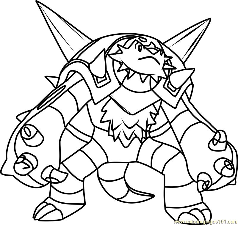 Chesnaught Pokemon Coloring Page For Kids Free Pokemon Printable Coloring Pages Online For Kids Coloringpages101 Com Coloring Pages For Kids