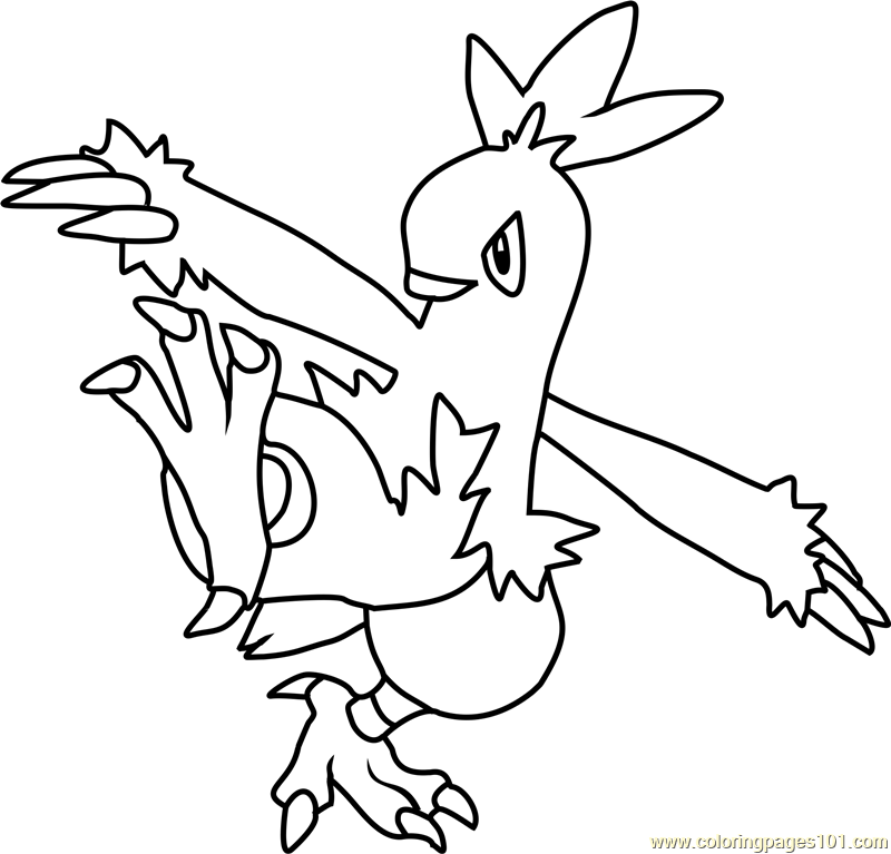 Combusken Pokemon Coloring Page For Kids Free Pokemon Printable Coloring Pages Online For Kids Coloringpages101 Com Coloring Pages For Kids