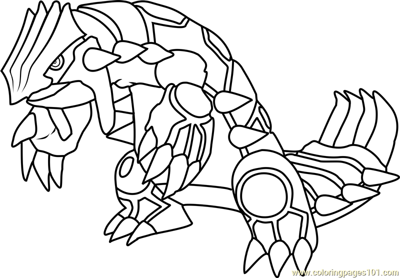 Pokemon Groudon para colorir - Imprimir Desenhos