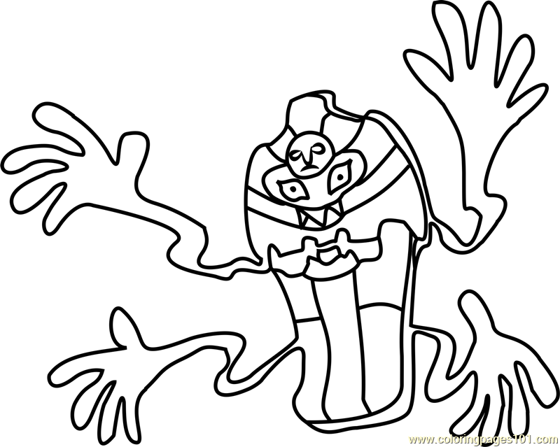 Cofagrigus Coloring Pages: Cofagrigus Pokemon Coloring Page For Kids