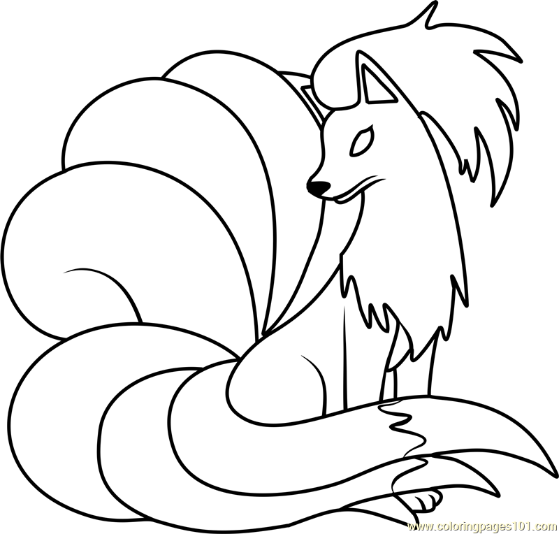 Ninetales Coloring Pages: 40 Ninetales Pokemon Coloring Pages