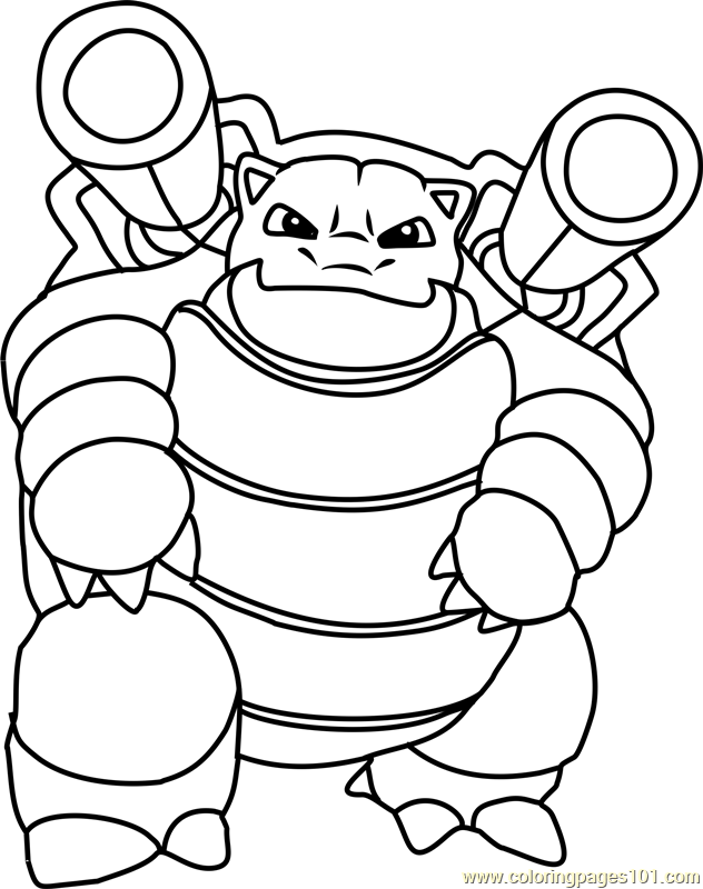 Blastoise Pokemon Coloring Page for Kids - Free Pokemon Printable