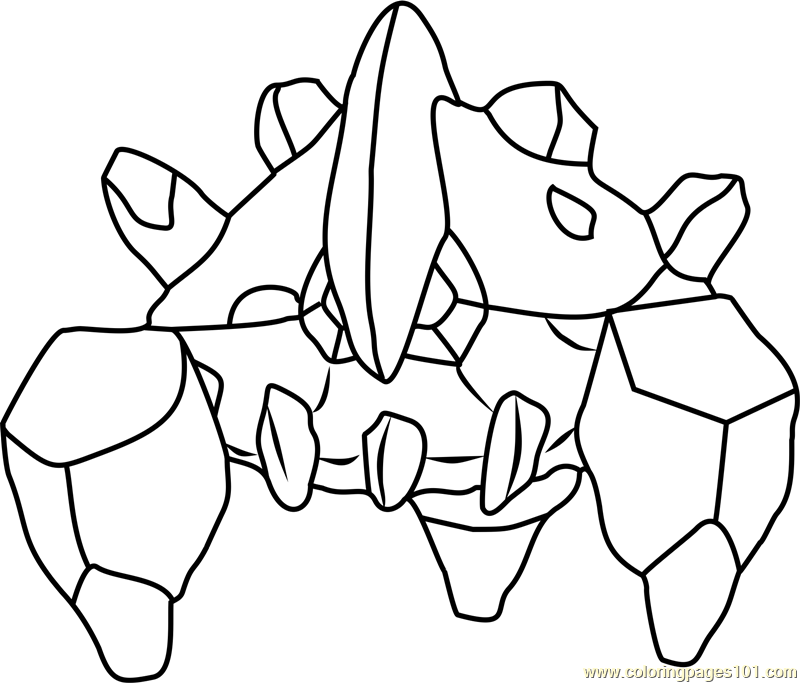 Boldore Pokemon Coloring Page for Kids - Free Pokemon Printable