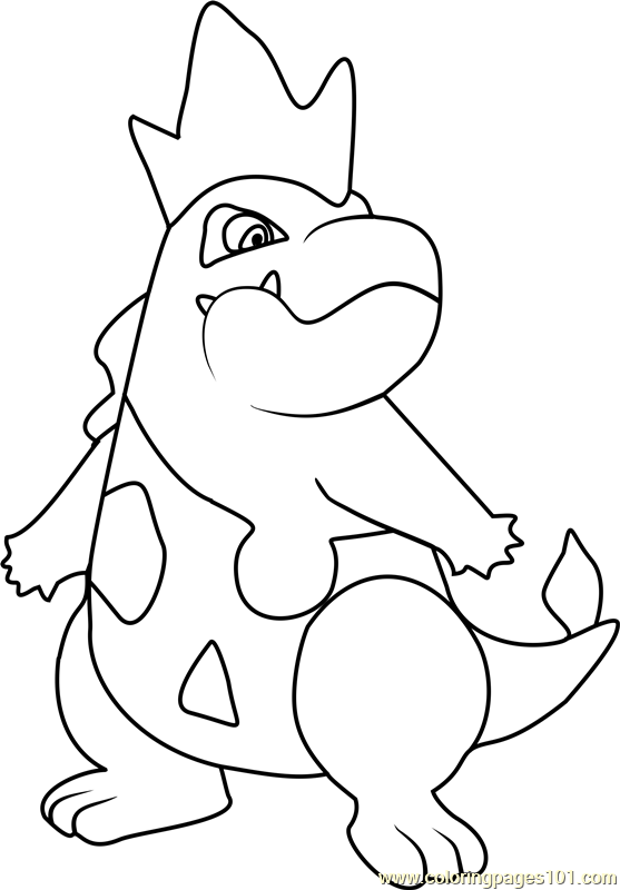 Croconaw Pokemon Coloring Page for Kids - Free Pokemon Printable