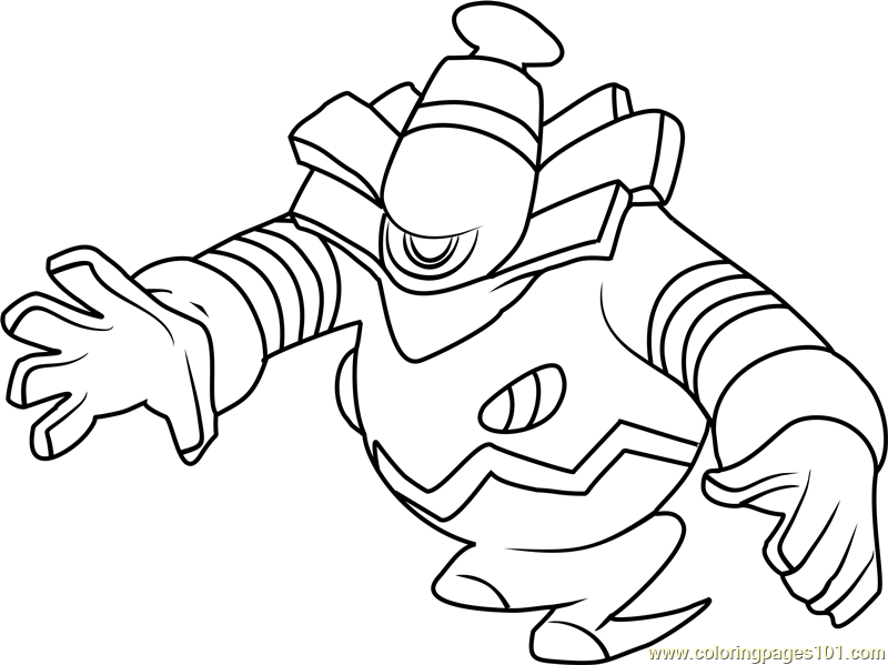 Dusknoir Pokemon Coloring Page for Kids - Free Pokemon Printable