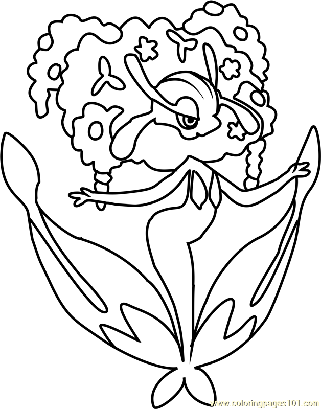 Florges Pokemon Coloring Page for Kids - Free Pokemon Printable