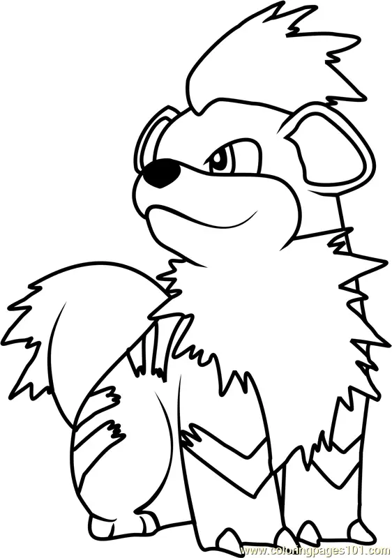 Growlithe Pokemon Coloring Page For Kids Free Pokemon Printable 