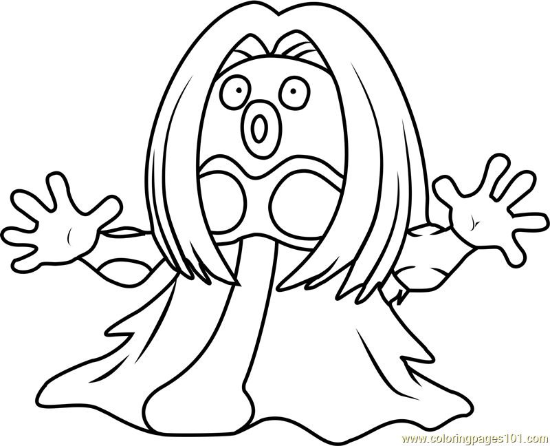 Jynx Pokemon Coloring Page for Kids - Free Pokemon Printable Coloring