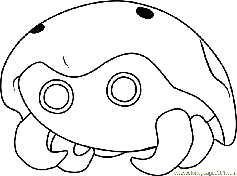 Kabuto Pokemon Coloring Page for Kids - Free Pokemon Printable Coloring