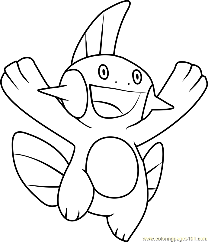 Marshtomp Pokemon Coloring Page for Kids - Free Pokemon Printable