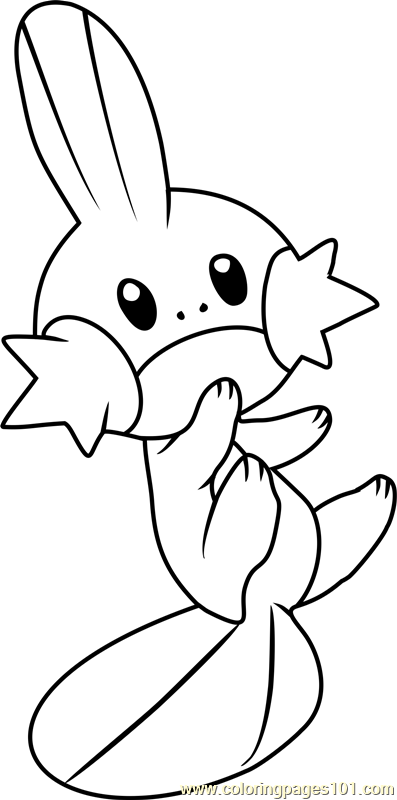 Mudkip Pokemon Coloring Page for Kids - Free Pokemon Printable Coloring