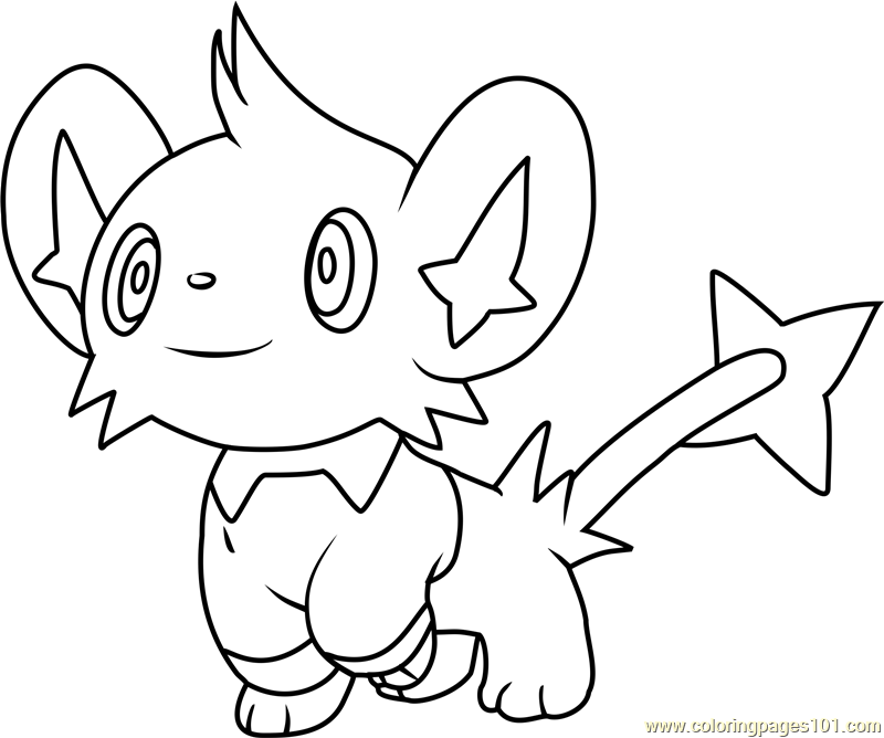 Shinx Pokemon Coloring Page For Kids Free Pokemon Printable Coloring 