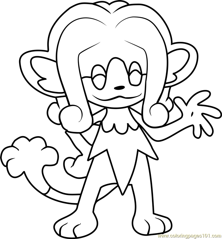 Simipour Pokemon Coloring Page for Kids - Free Pokemon Printable