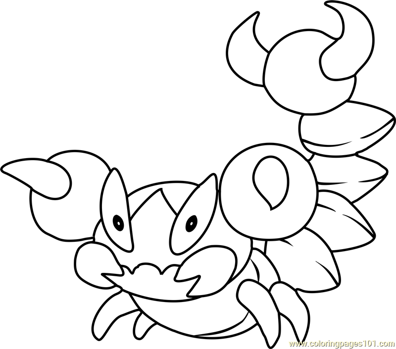 Skorupi Pokemon Coloring Page for Kids - Free Pokemon Printable