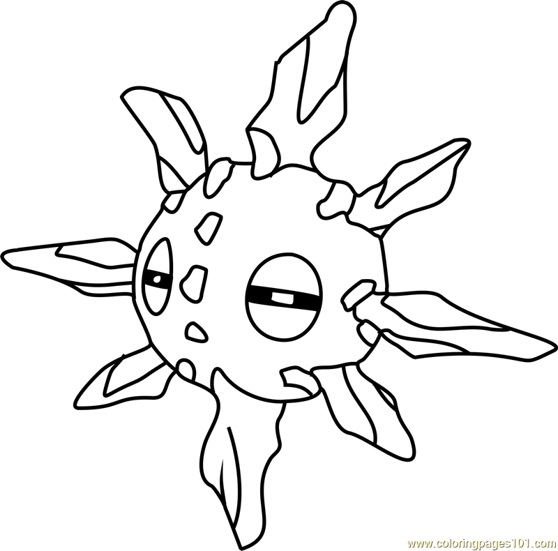 Solrock Pokemon Coloring Page for Kids - Free Pokemon Printable