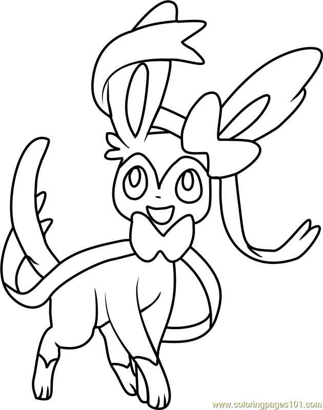 Sylveon Pokemon Coloring Page For Kids Free Pokemon Printable