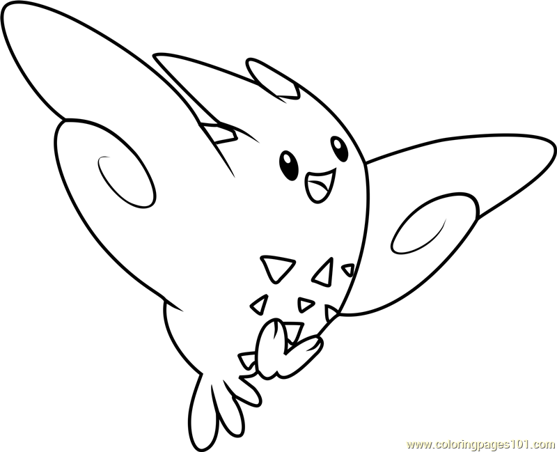 Togekiss Pokemon Coloring Page for Kids - Free Pokemon Printable