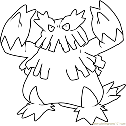 Abomasnow Pokemon Free Coloring Page for Kids