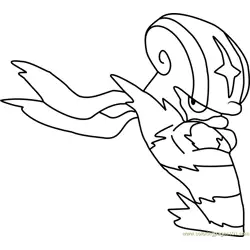 Accelgor Pokemon Free Coloring Page for Kids