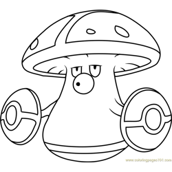 Amoonguss Pokemon Free Coloring Page for Kids