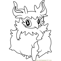 Aromatisse Pokemon Free Coloring Page for Kids