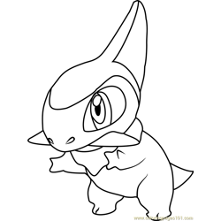 Axew Pokemon Free Coloring Page for Kids