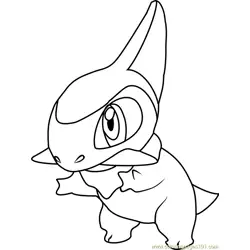 Axew Pokemon Free Coloring Page for Kids