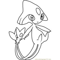Azelf Pokemon Free Coloring Page for Kids