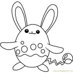 Azumarill Pokemon Free Coloring Page for Kids