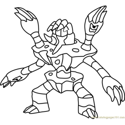 Barbaracle Pokemon Free Coloring Page for Kids