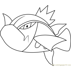 Basculin Pokemon Free Coloring Page for Kids