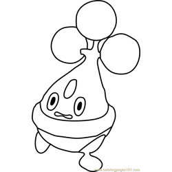 Bonsly Pokemon Free Coloring Page for Kids