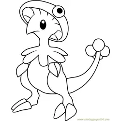 Breloom Pokemon Free Coloring Page for Kids
