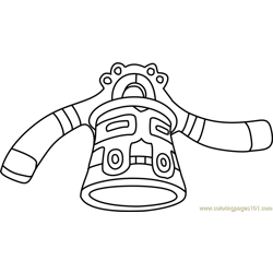 Bronzong Pokemon Free Coloring Page for Kids
