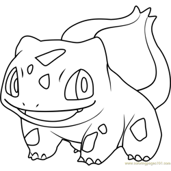 Bulbasaur Pokemon Free Coloring Page for Kids