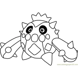 Cacnea Pokemon Free Coloring Page for Kids