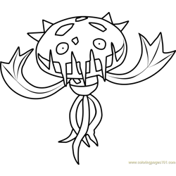 Carnivine Pokemon Free Coloring Page for Kids