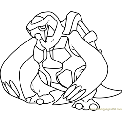 Carracosta Pokemon Free Coloring Page for Kids