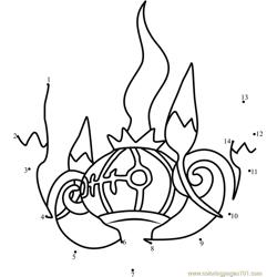 Chandelure Pokemon Free Coloring Page for Kids