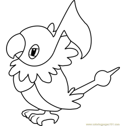 Chatot Pokemon Free Coloring Page for Kids
