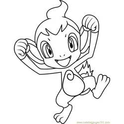 Chimchar Pokemon Free Coloring Page for Kids