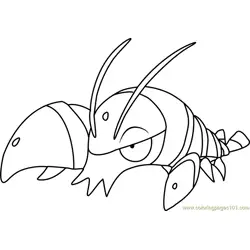 Clauncher Pokemon Free Coloring Page for Kids