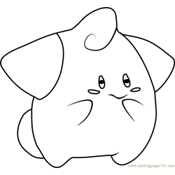 Cleffa Pokemon Free Coloring Page for Kids