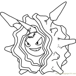 Cloyster Pokemon Free Coloring Page for Kids