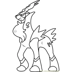 Cobalion Pokemon Free Coloring Page for Kids